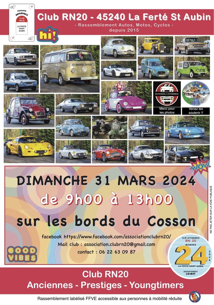 Rassemblement CLUB RN20 Mars Bords Du Cosson La Ferte Saint Aubin