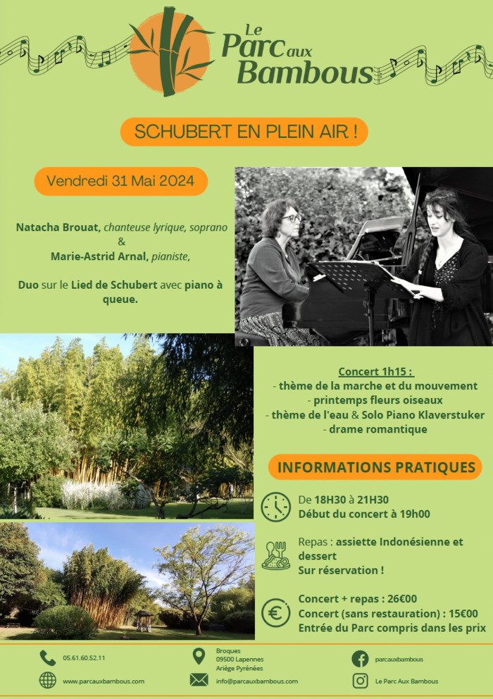 D Couvrez Le Parc Et Profitez Dun Concert De Schubert Parc Aux Bambous