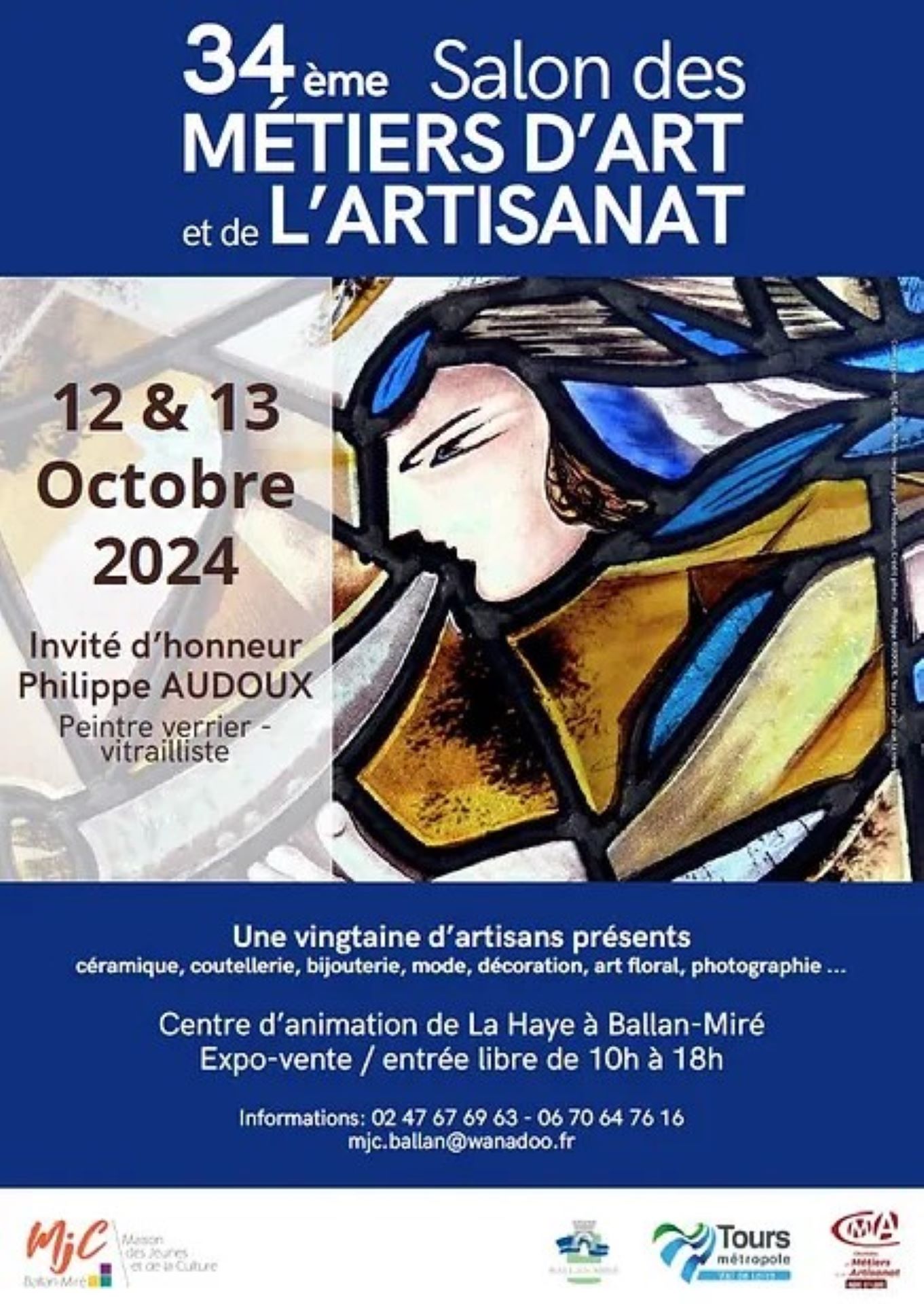 34ème Salon des Métiers dArt et de lArtisanat Ballan Miré samedi 12