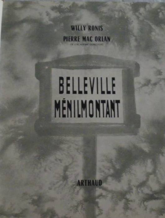 BELLEVILLE MENILMONTANT RONIS