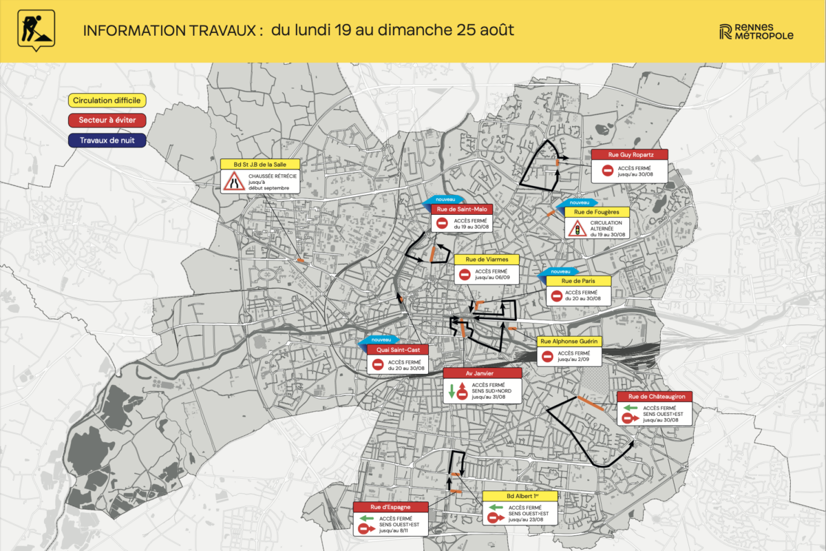 rennes info travaux circulation