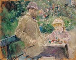 Eugene Manet et sa fille