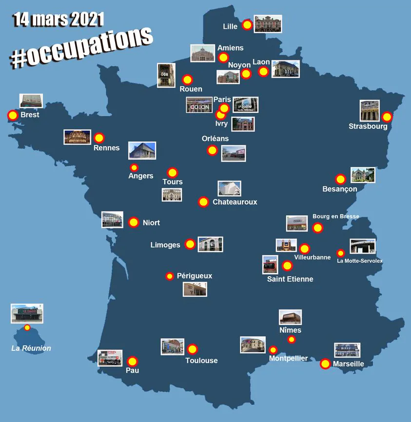 occupation théâtres france covid19