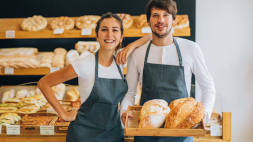 Two bakers in their bakery