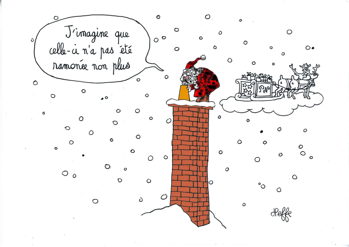 père noel cheminée