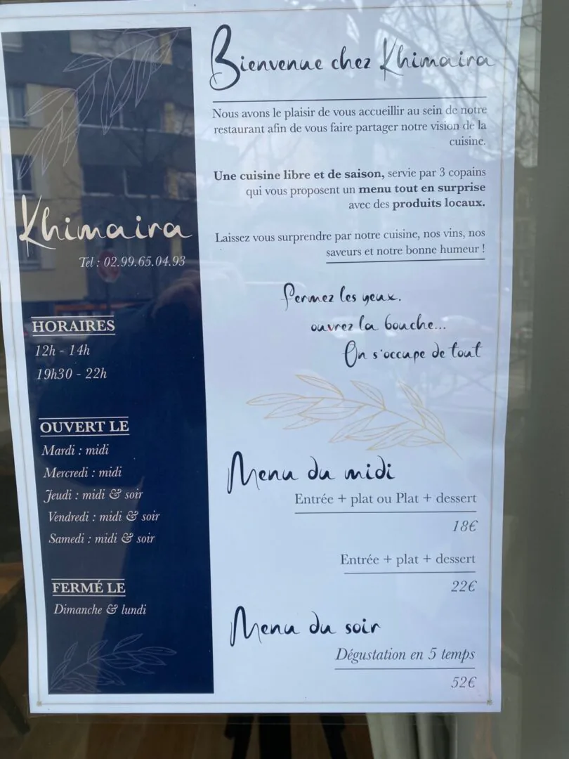 rennes khimaira resto