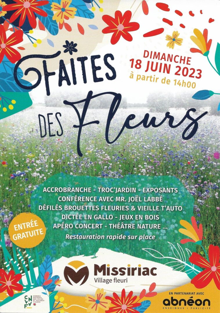 Faîtes des fleurs Missiriac