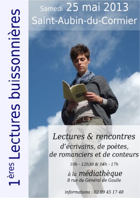 Premières Lectures buissonnières à Saint-Aubin-du-Cormier le 25 mai 2013