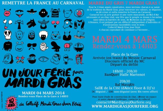 A Rennes Carnaval prépare Mardi gras 2014…