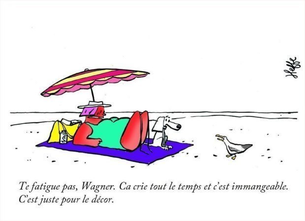 Heffe, Madame Georges et Wagner sont en vacances, A la plage…