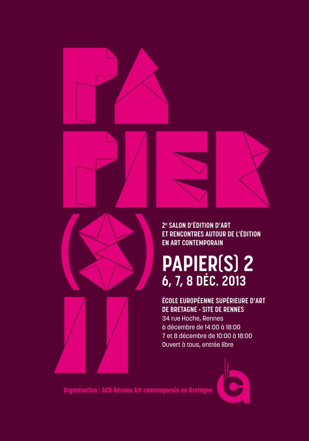 Papier(s) #2, le Festival des Editions d’art ce week-end à l’Ecole des Beaux-Arts de Rennes