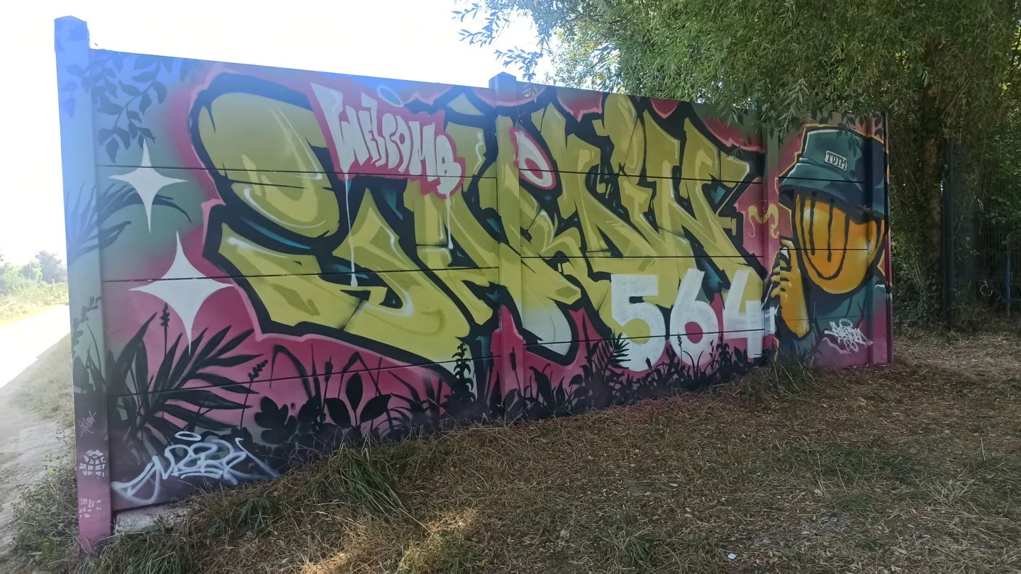 Street art à Rennes. Du mail au Jardin 564 avec l’association Asarue