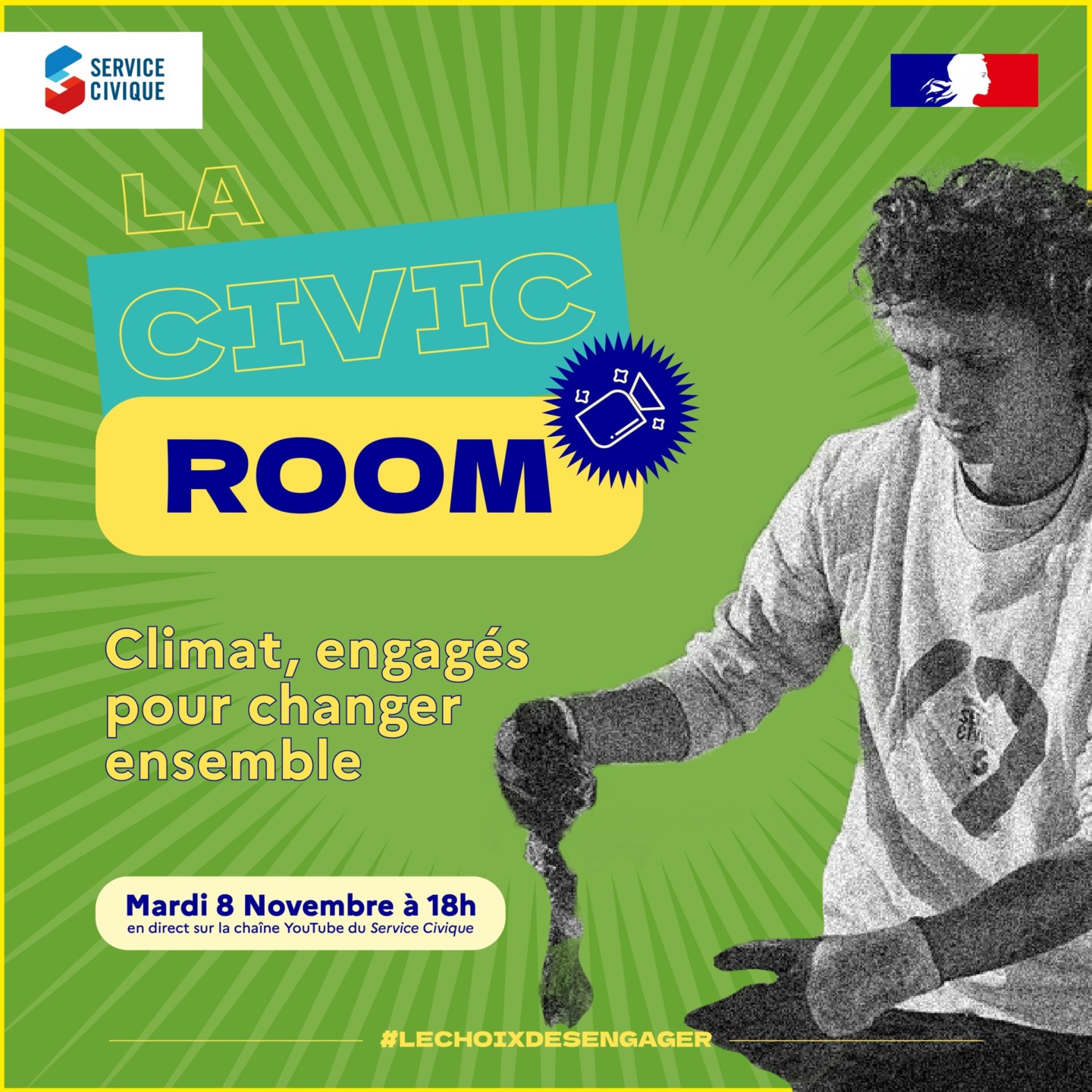 Le Service civique vous invite à une Civic Room le 8 novembre