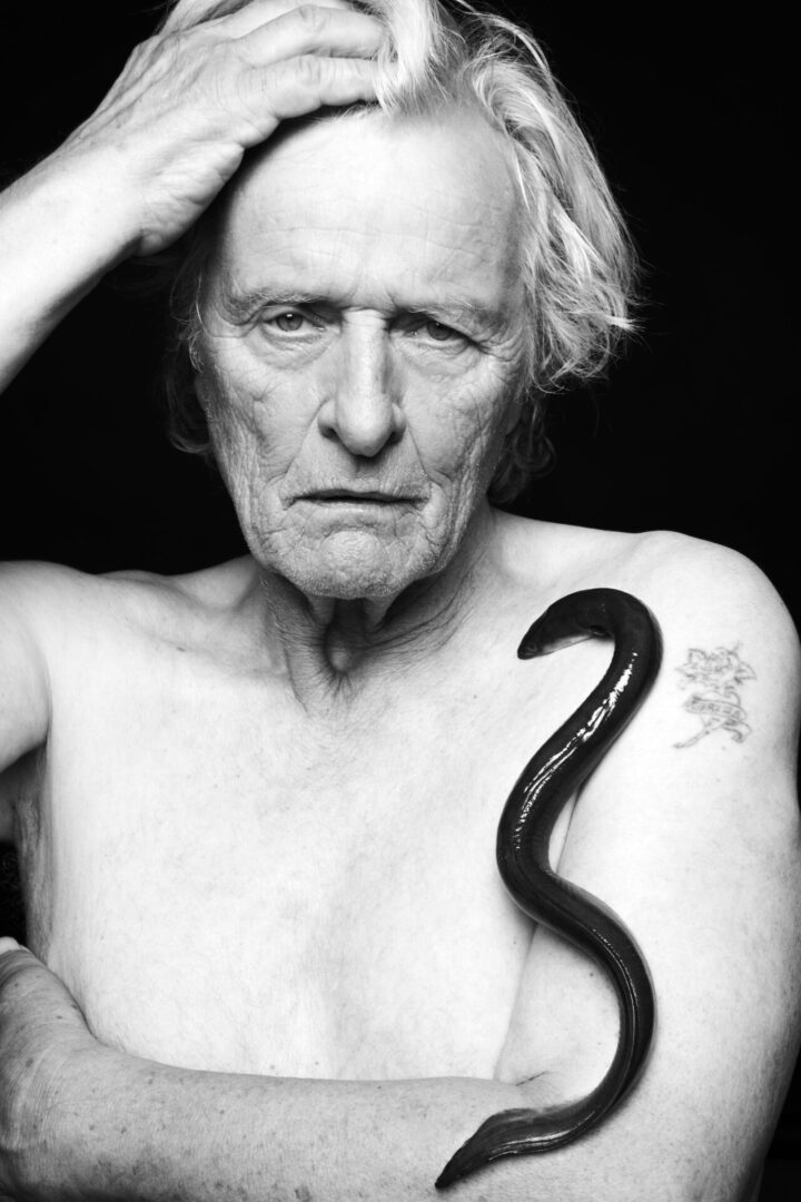 RUTGER HAUER WITH EUROPEAN EEL