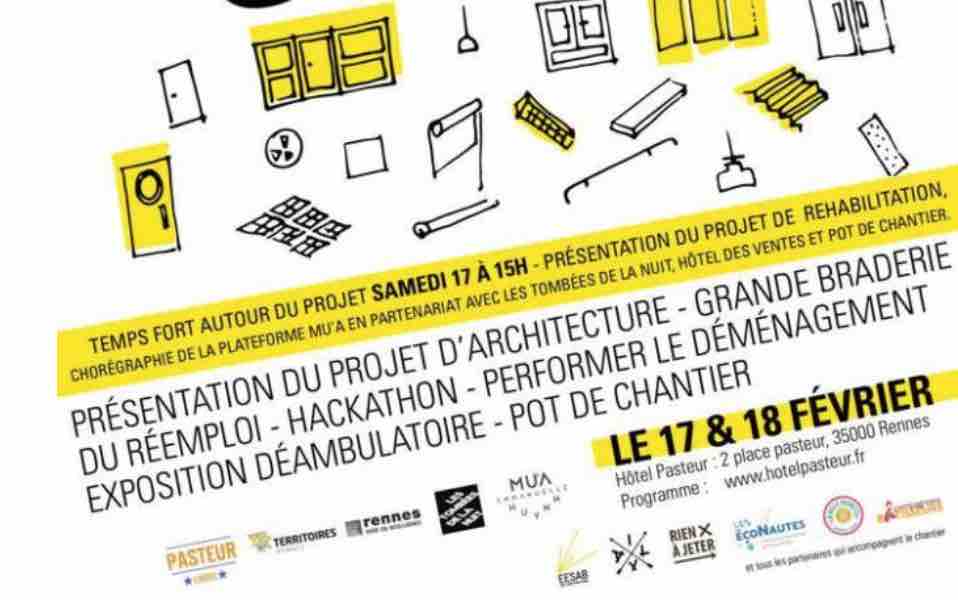 HÔTEL PASTEUR CHANTIER OUVERT, EXPO, HACKATHON, BRADERIE DU RÉEMPLOI