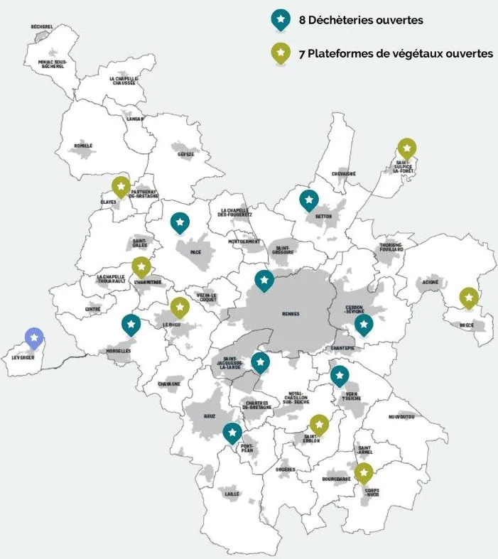 RÉOUVERTURE DES DÉCHÈTERIES DE RENNES MÉTROPOLE JEUDI 7 MAI