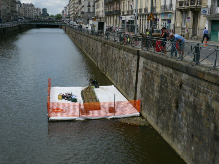 RENNES. LA VILAINE EMBELLIE PAR LES JARDINS FLOTTANTS