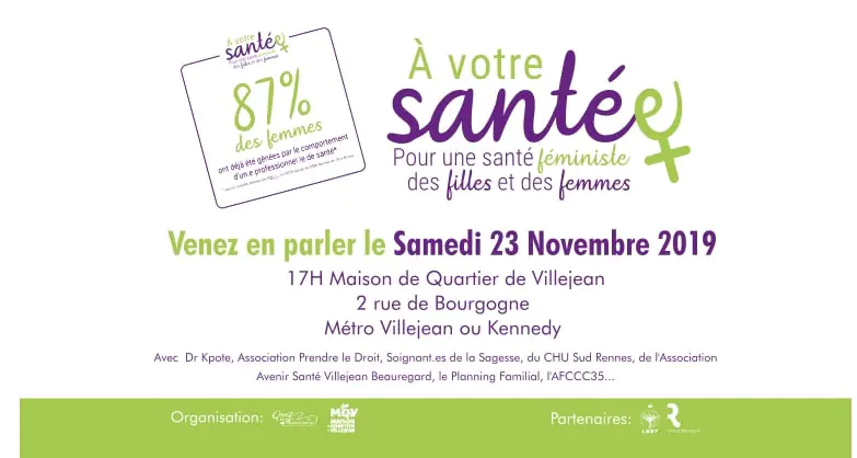 RENNES. A VOTRE SANTÉ-E ATELIER-DÉBAT SUR LA SANTÉ DES FILLES ET DES FEMMES