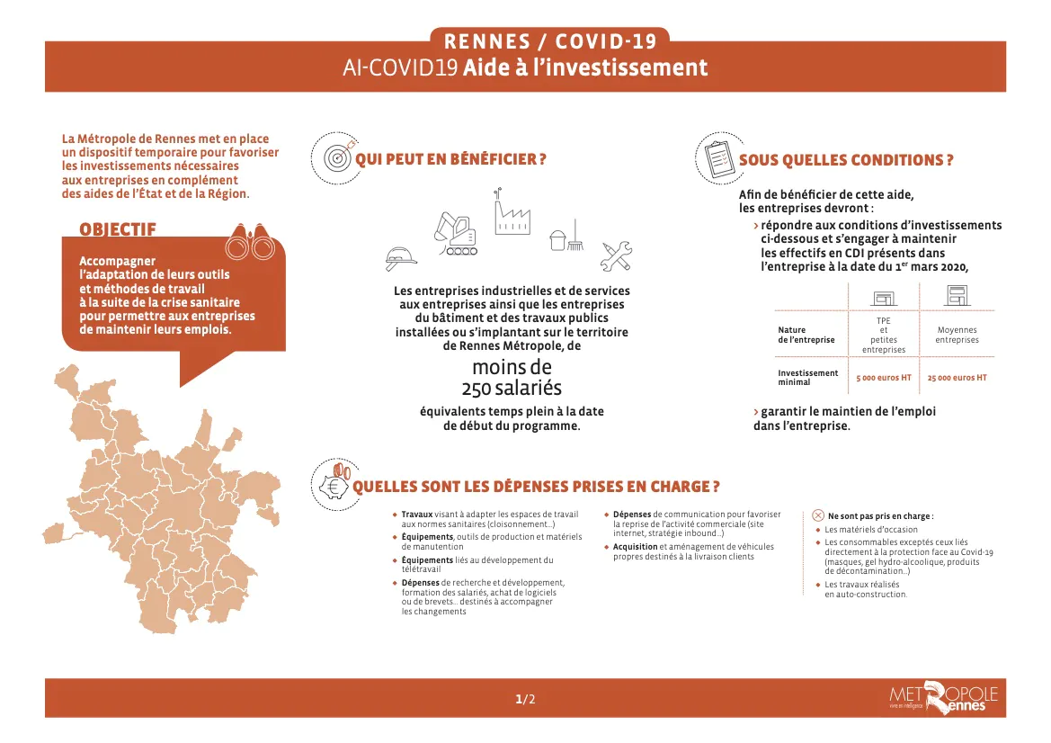 RENNES OUVRE UN PORTAIL D’AIDES POUR LES COMMERÇANTS ET ENTREPRISES