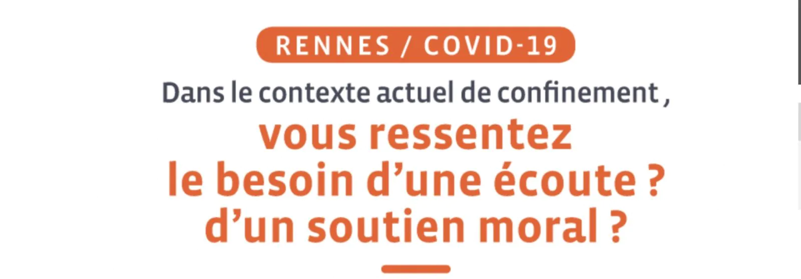 RENNES. UNE LIGNE D’ÉCOUTE POUR LUTTER CONTRE LE STRESS DU CONFINEMENT