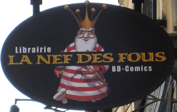 RENNES, LA NEF DES FOUS LIBRAIRIE BD RUE POULLAIN-DUPARC