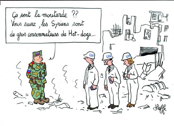 EN SYRIE ENFUMAGE APRES GAZAGE