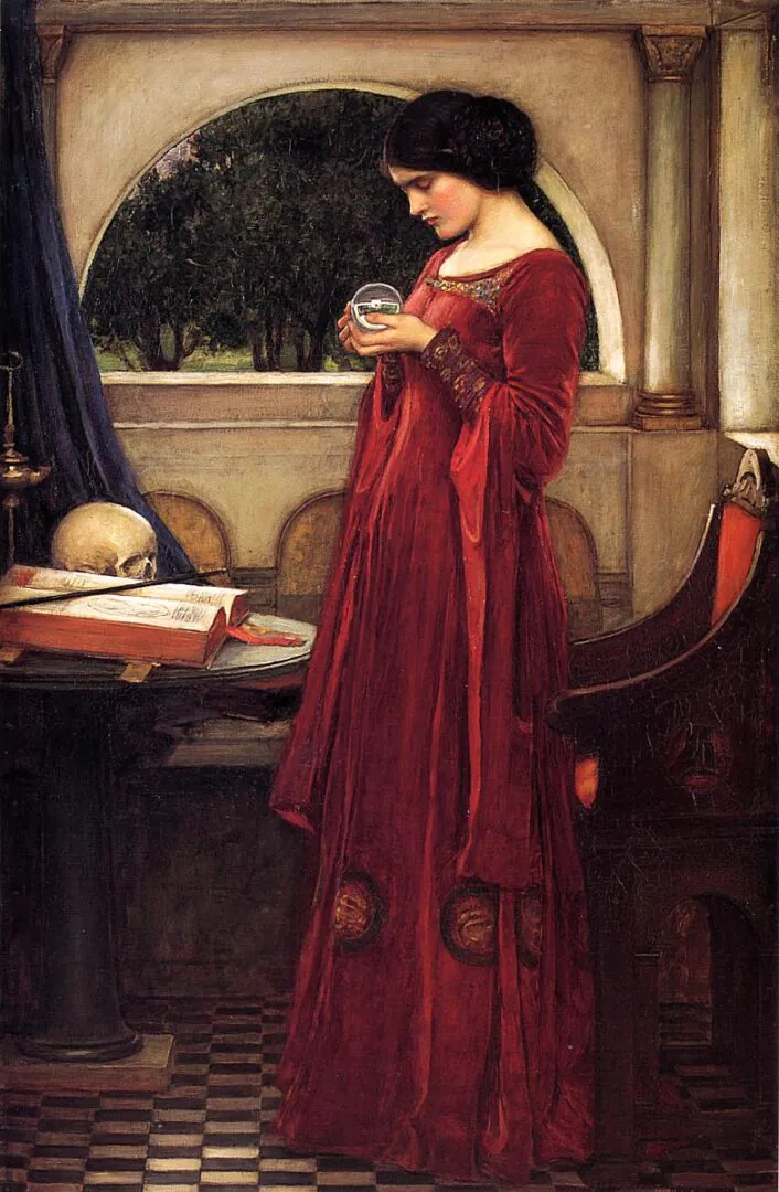 John william waterhouse la boule de cristal