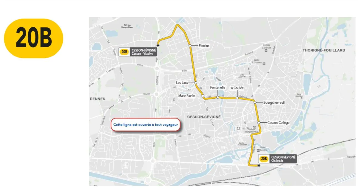 rennes carte ligne 20b