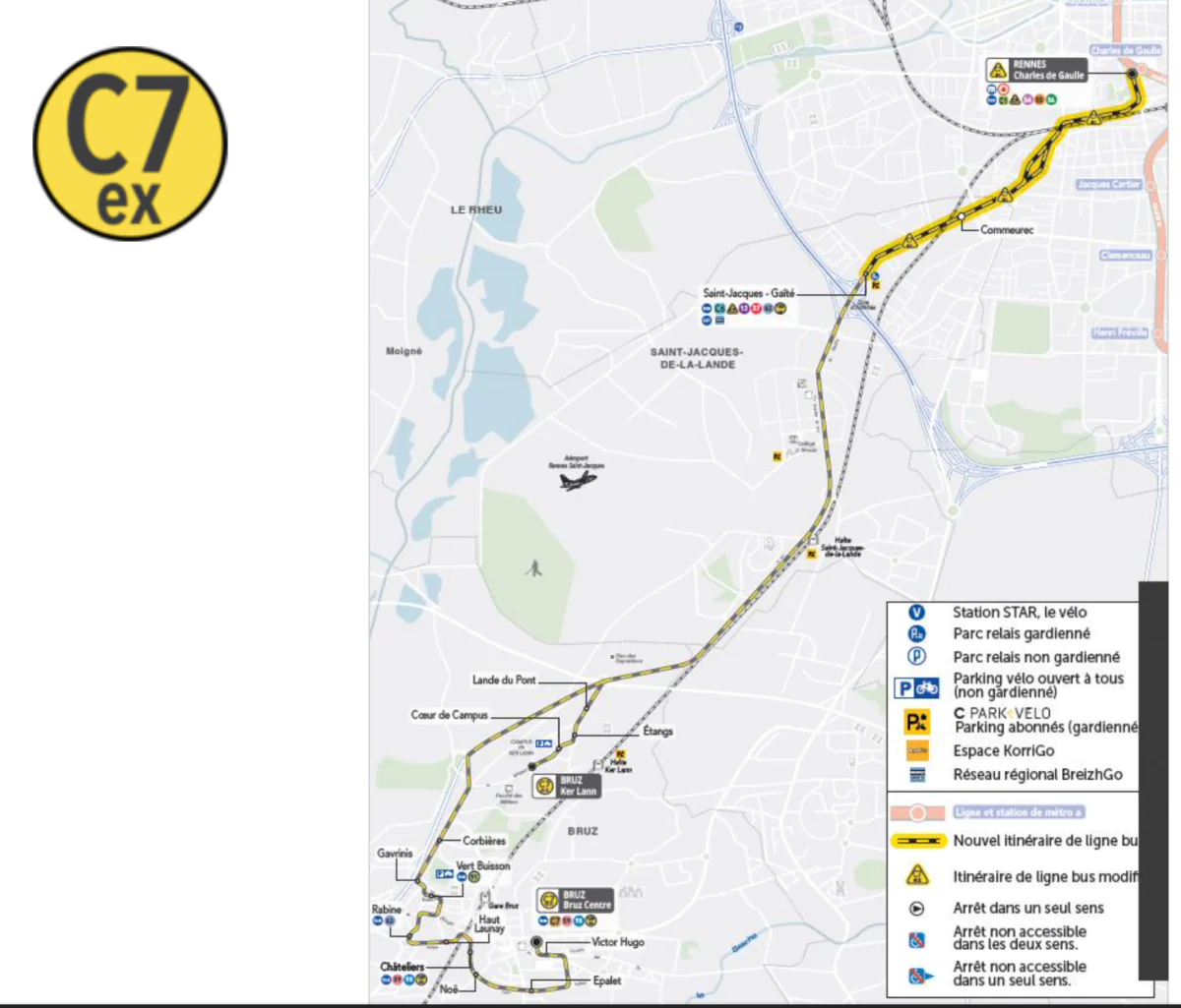 rennes carte ligne bus5 C7