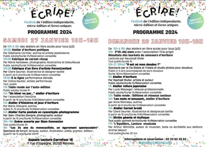 ecrire festival rennes blosne