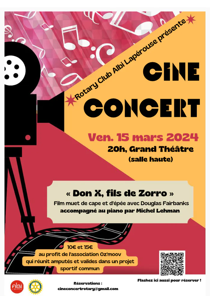 Cinéconcert Le fils de Zorro grand théâtre d’albi Albi vendredi 15