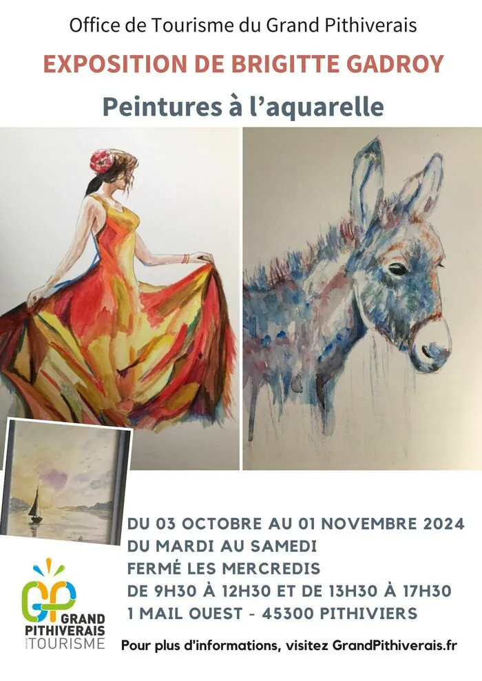 Exposition de peintures de Brigitte Gadroy Office de Tourisme du Grand Pithiverais - Bureau de Pithiviers Pithiviers