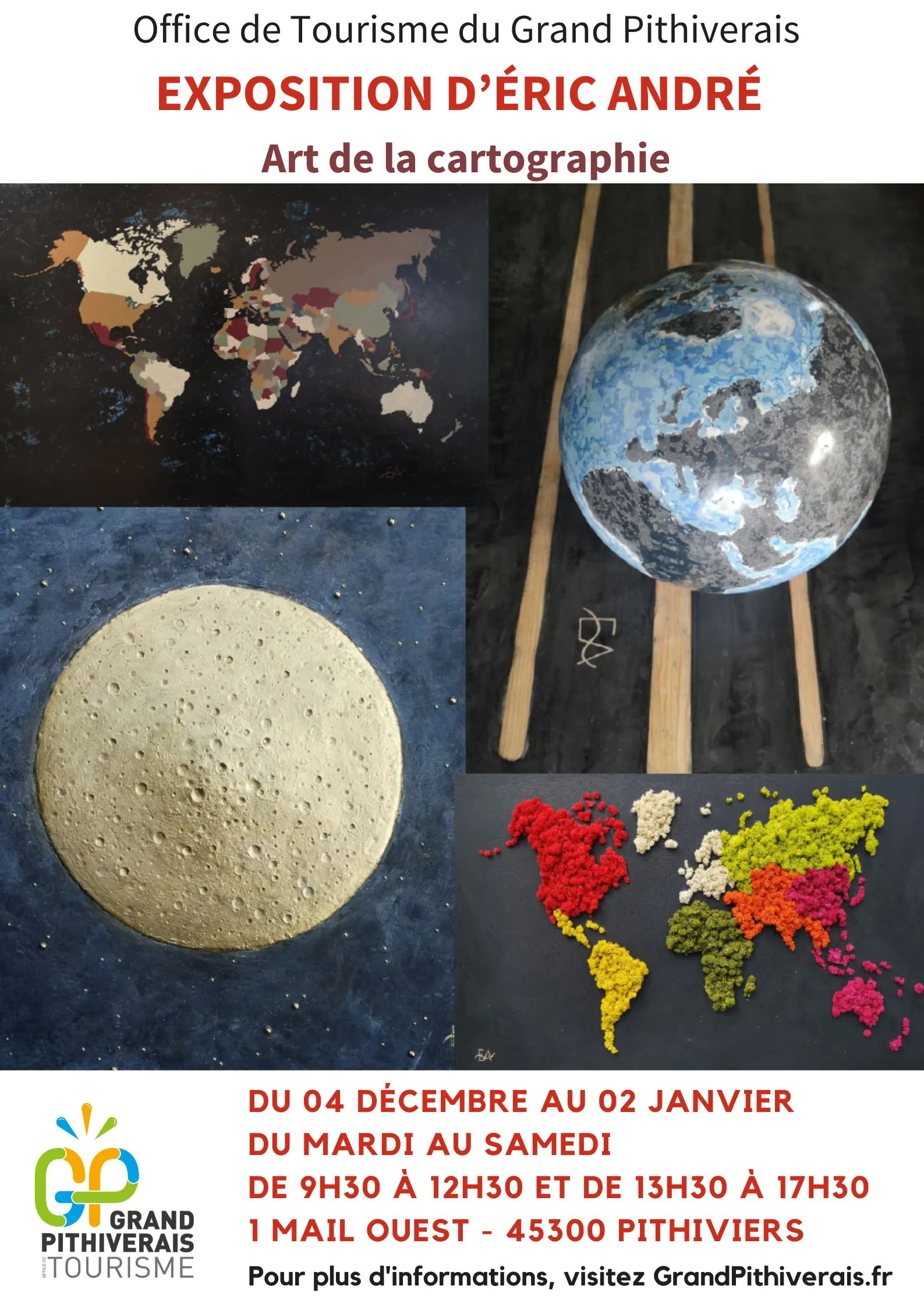 Exposition art de la cartographie d'Eric André