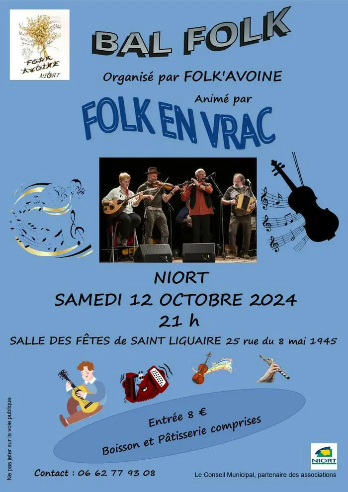 Bal Folk salle des fêtes de St Liguaire