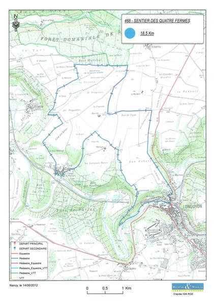 Sentier pédestre des 4 fermes Longuyon Grand Est