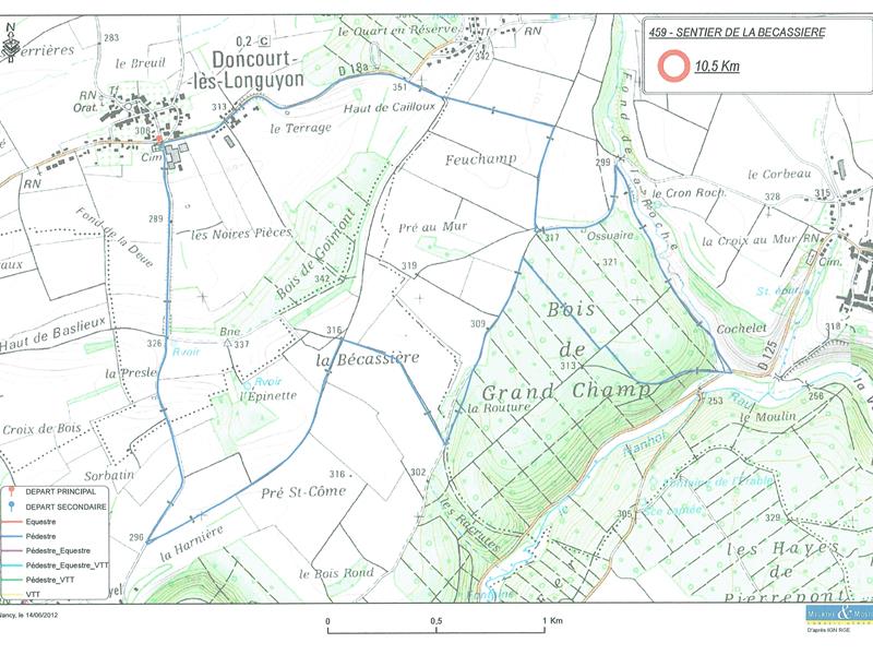 Sentier pédestre de la bécassière Doncourt-lès-Longuyon Grand Est