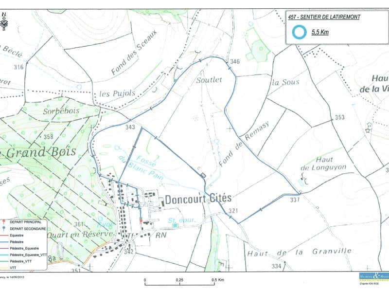 Sentier pédestre de latiremont Baslieux Grand Est