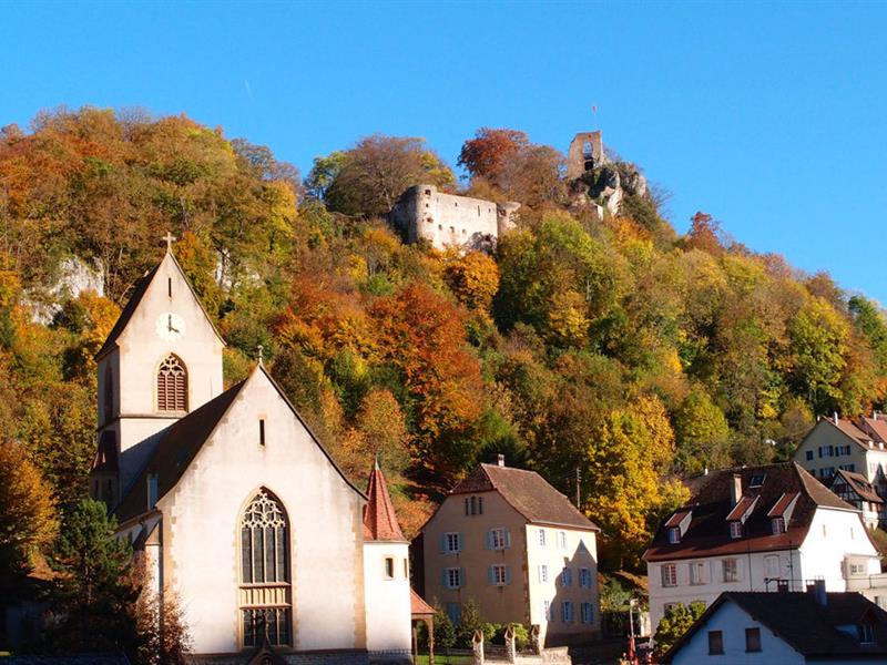Randonnée pédestre: Ferrette Le château et la grotte des nains Ferrette Grand Est