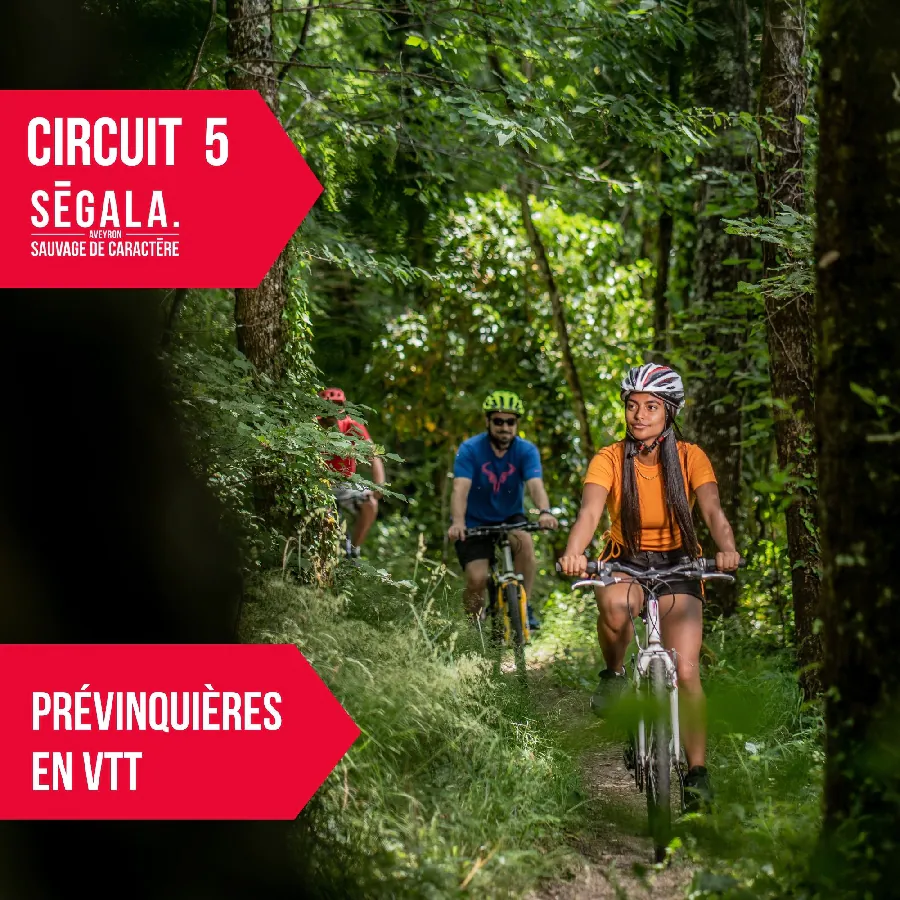 circuit VTT VAE Prévinquières en VTT Rieupeyroux Occitanie