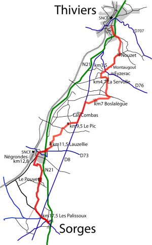 Voie de Vézelay Thiviers-Sorges en écomobilité Thiviers Nouvelle-Aquitaine