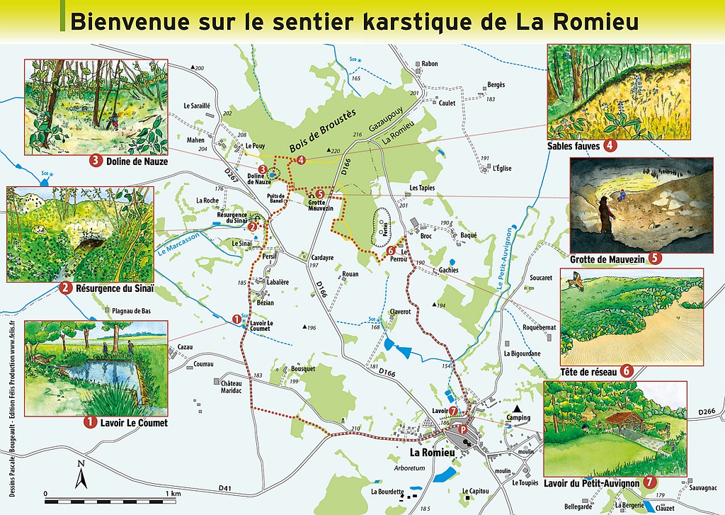 PR SENTIER KARSTIQUE DE LA ROMIEU & GAZAUPOUY La Romieu Occitanie