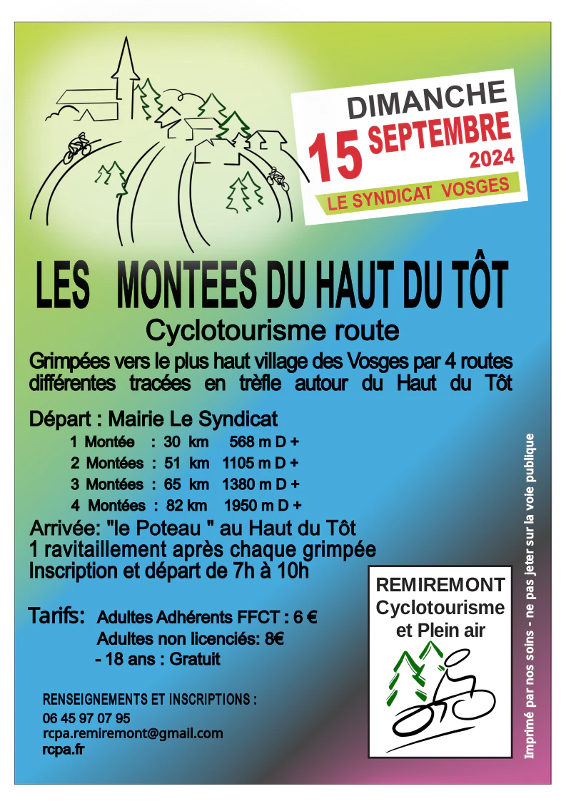 LES MONTÉES DU HAUT DU TOT CYCLOTOURISME