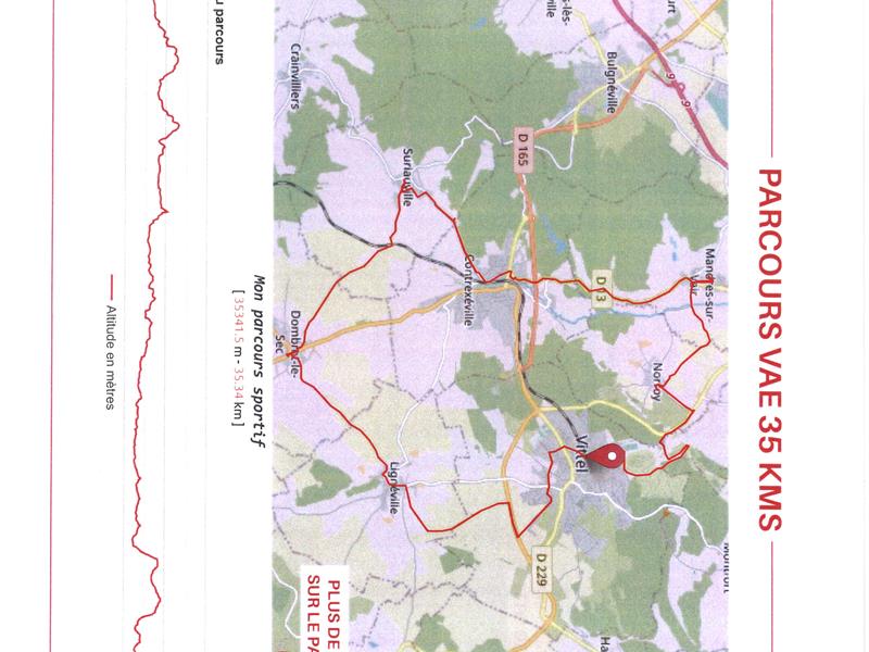 PARCOURS VELO / VAE 35 KM Vittel Grand Est