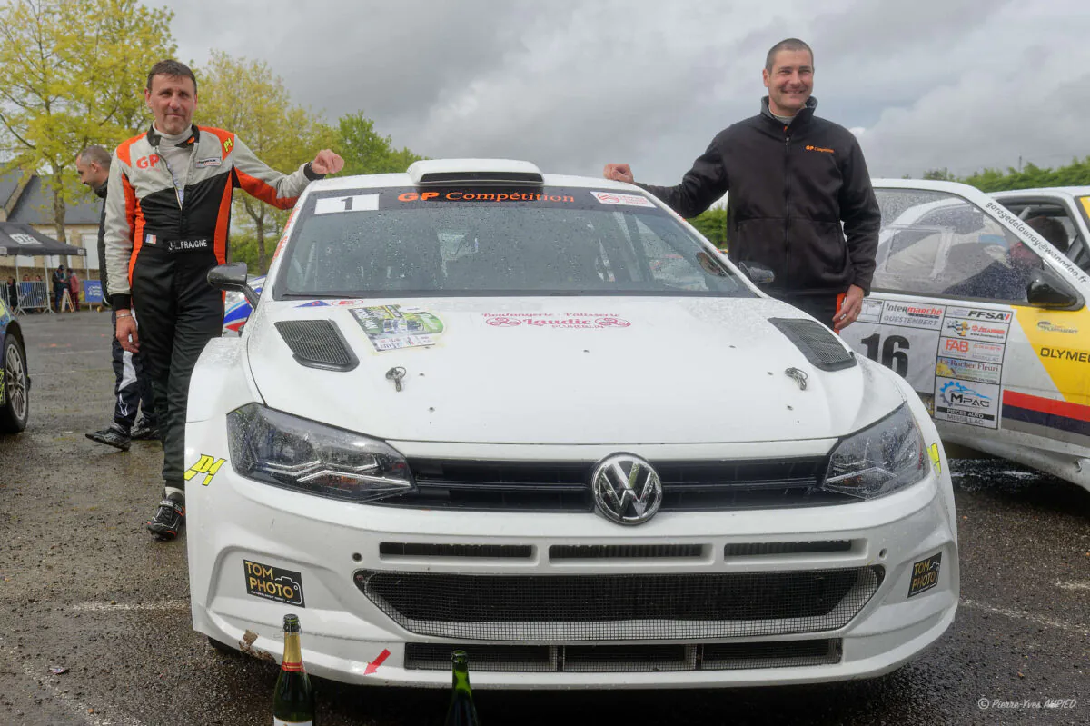 1ere place : le pilote Frédéric GOBIN et et son copilote Jean-Luc FRAIGNE sur la Volkswagen Polo GTI