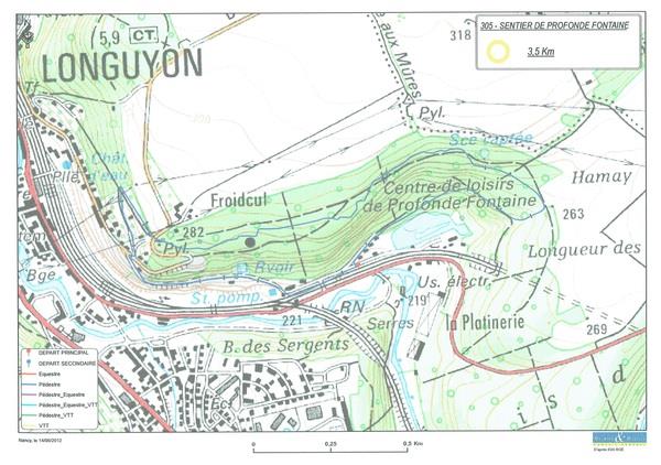 Sentier pédestre de profonde fontaine Longuyon Grand Est