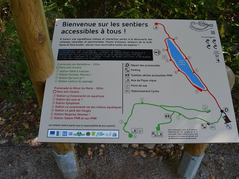 Randonnée le sentier adapté pour tous Saint-Amé Grand Est