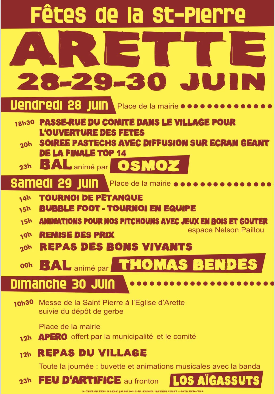 Fêtes d'Arette Fêtes de la Saint Martin