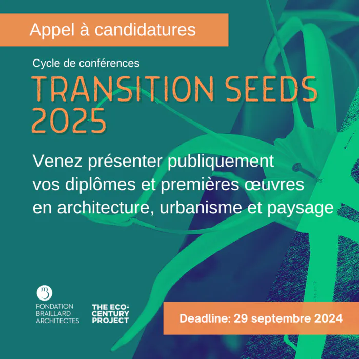 APPEL A CANDIDATURES TRANSITION SEEDS 2025 Autre lieu Genève