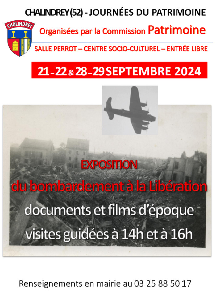 Venez découvrir une exposition sur les bombardements et la libération d'un village haut-marnais Centre socio-culturel Chalindrey