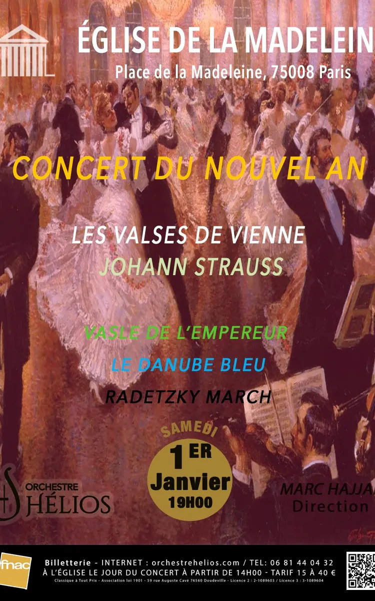 Concert du Nouvel An - Les Valses de Johann Strauss Église de La Madeleine Paris